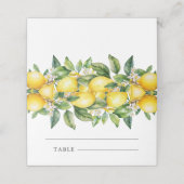 Carte De Placement Douche nuptiale d'été moderne Citron Citrus (Extérieur déplié)