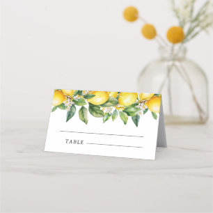 Carte De Placement Douche nuptiale d'été moderne Citron Citrus