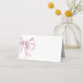 Carte De Placement Douche nuptiale Toile Dusty rose French Bow (Devant)