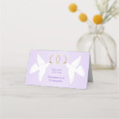 Carte De Placement Doves Design Mariage couleur Lilac (Dos)