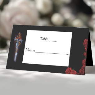 Carte De Placement Dragon rouge et Rose