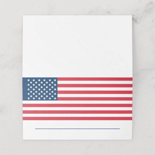 Carte De Placement Drapeau américain Rouge Blanc Bleu USA Étoiles et (Extérieur déplié)