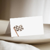 Carte De Placement Drapeau de course dans le buffet