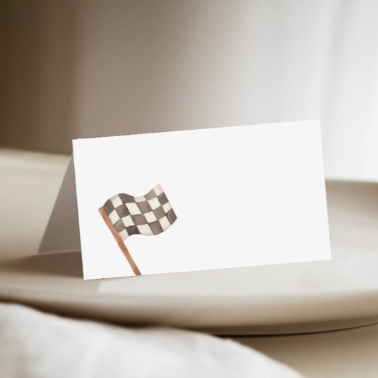 Carte De Placement Drapeau de course dans le buffet