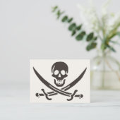 Carte De Placement Drapeau de crâne obsidien Drapeau de pirate Calico (Debout devant)
