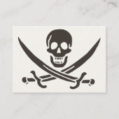Carte De Placement Drapeau de crâne obsidien Drapeau de pirate Calico (Devant)