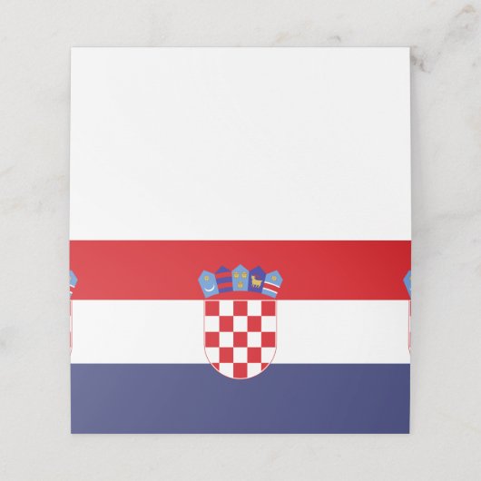 Carte De Placement Drapeau de Croatie (Extérieur déplié)