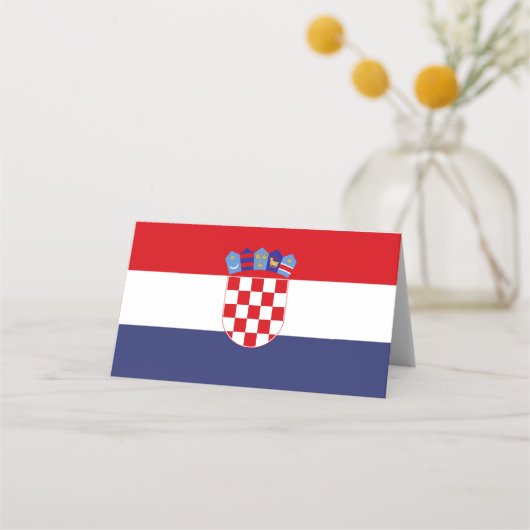 Carte De Placement Drapeau de Croatie (Devant)