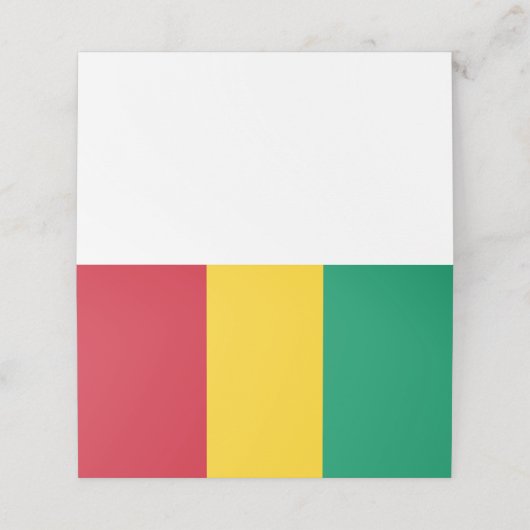 Carte De Placement Drapeau de Guinée (Extérieur déplié)