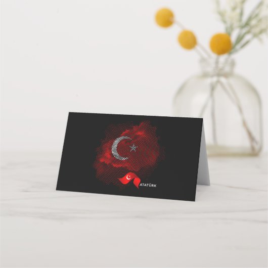 Carte De Placement Drapeau de la Turquie (Devant)