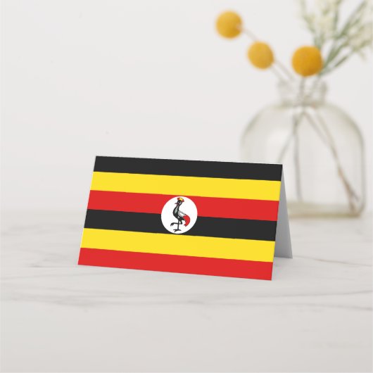 Carte De Placement Drapeau de l'Ouganda (Devant)