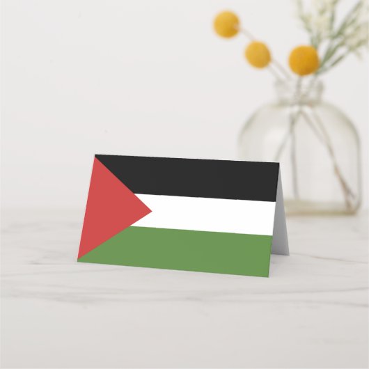Carte De Placement Drapeau de Palestine (Devant)