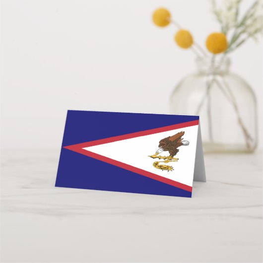 Carte De Placement Drapeau des Samoa américaines (Devant)