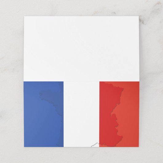 Carte De Placement drapeau français (Extérieur déplié)
