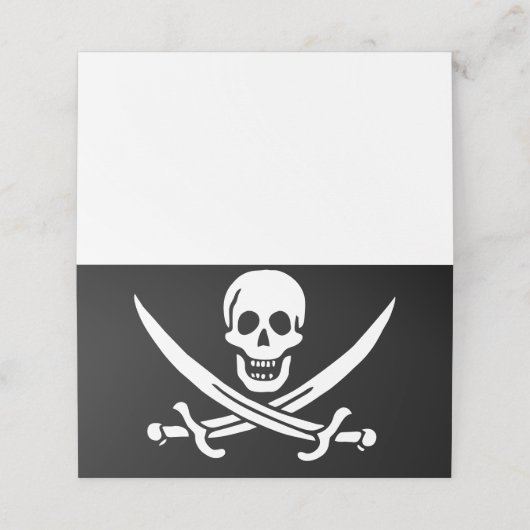 Carte De Placement Drapeau pirate (Extérieur déplié)