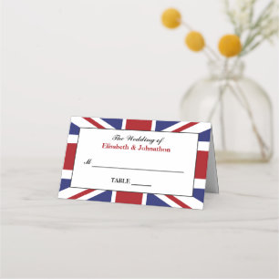 Carte De Placement Drapeau Union Jack Mariage britannique