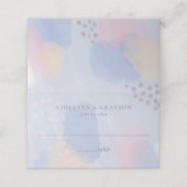 Carte De Placement Dreamy Blue Pastel Mariage d'art moderne (Extérieur déplié)