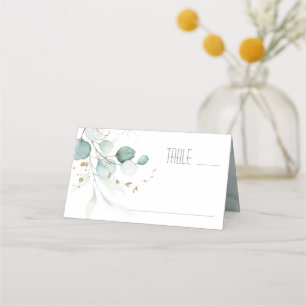 Carte De Placement Dreamy Greenery Mariage Table verte/bleue ID817