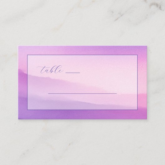 Carte De Placement Dreamy Lavender Watercolor (Devant)
