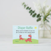Carte De Placement Drôle Dinosaure Dinosaure Raffle Billets (Debout devant)