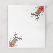 Carte De Placement Drôle Peek-a-Boo Reindeer de Noël | Vacances (Extérieur déplié)