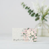 Carte de placement du bouquet de ruban rose et de (Debout devant)