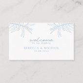 Carte De Placement Dusty Bleu Simple Main Tirée Botanique Plat (Devant)