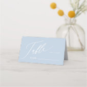 Carte De Placement Dusty Blue Cross Boy Baptism Plié Carte Place (Devant)