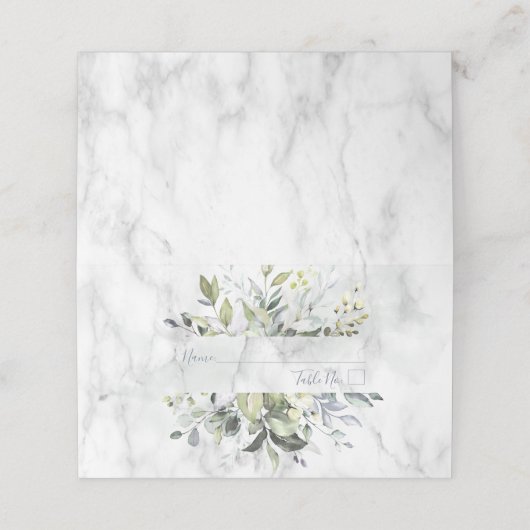 Carte De Placement Dusty Blue Eucalyptus Vert Succulent (Extérieur déplié)