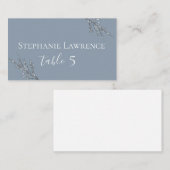Carte De Placement Dusty Blue Meadow Mariage (Devant / Derrière)