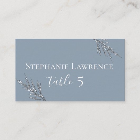Carte De Placement Dusty Blue Meadow Mariage (Devant)