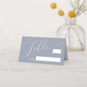 Carte De Placement Dusty Blue Minimal Mariage Numéro de table Place C