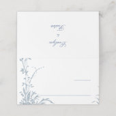 Carte De Placement Dusty Blue Romantic Botanical Garden Wedding (Extérieur déplié)