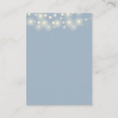Carte De Placement Dusty Blue String Lights Mariage Merci Place (Dos)