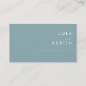 Carte De Placement Dusty Boho | Mariage plat bleu et vert (Dos)