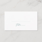Carte De Placement Dusty Boho | Mariage plat bleu et vert (Devant)