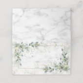 Carte De Placement Dusty Botanical Greenery Gold Marble Place Card (Extérieur déplié)