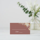 Carte De Placement Dusty Rose Automne Boho Mariage Place Card (Debout devant)