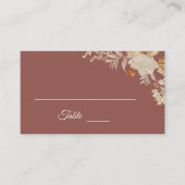 Carte De Placement Dusty Rose Automne Boho Mariage Place Card (Devant)