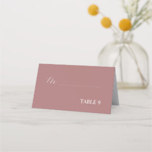 Carte De Placement Dusty rose calligraphie élégant siège de mariage