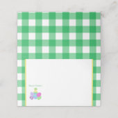 Carte De Placement EASTER Chick Eggs and bold green check (Extérieur déplié)