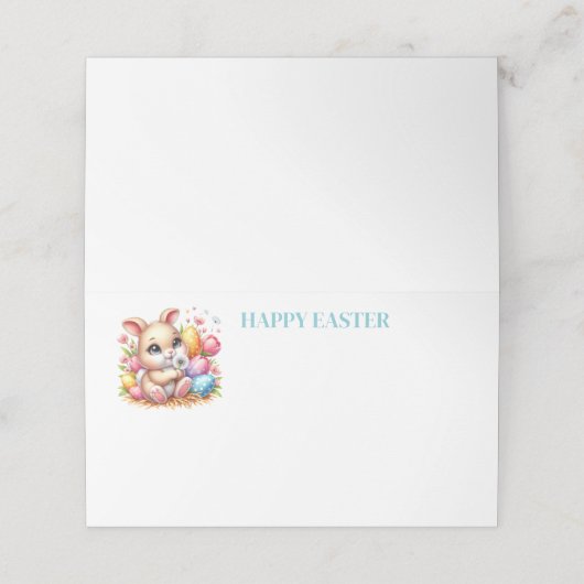 Carte De Placement Easter Name Place Card (Extérieur déplié)