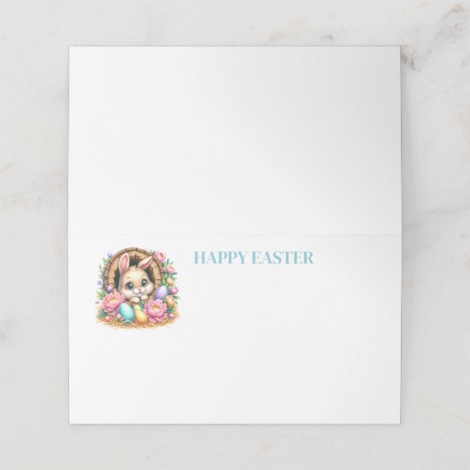 Carte De Placement Easter Name Place Card (Extérieur déplié)
