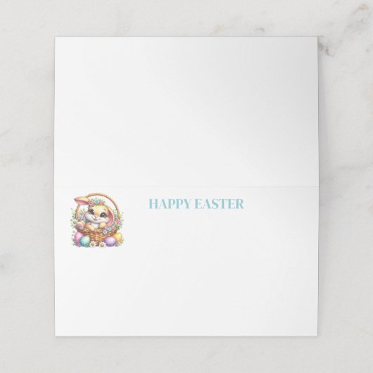 Carte De Placement Easter Name Place Card (Extérieur déplié)