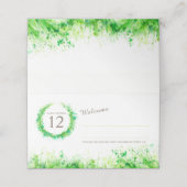 Carte De Placement Eau verte herbe mariage carte place (Extérieur déplié)