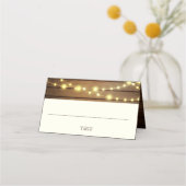 Carte De Placement Éclairage en bois de grange et en cordes (Devant)