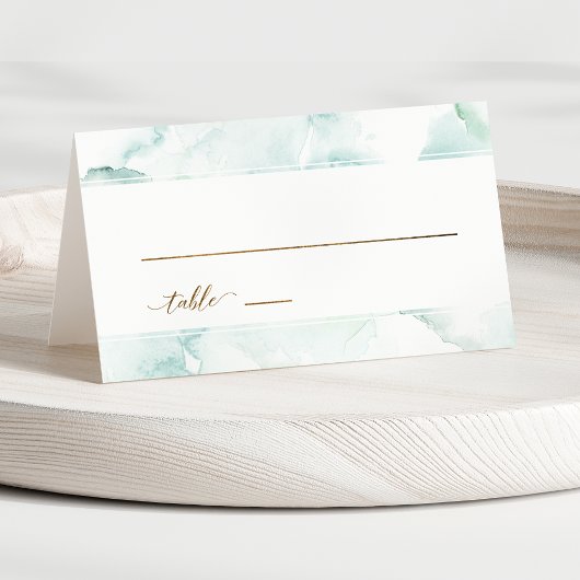 Carte De Placement Ecort turquoise, bleu azur et vert