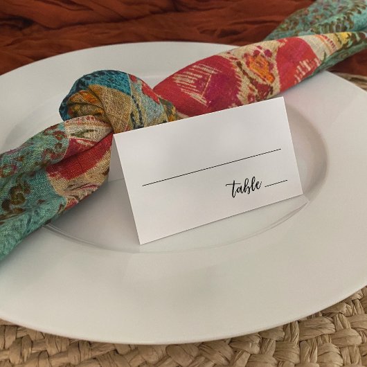 Carte De Placement Écriture manuscrite décontractée Typographie simpl