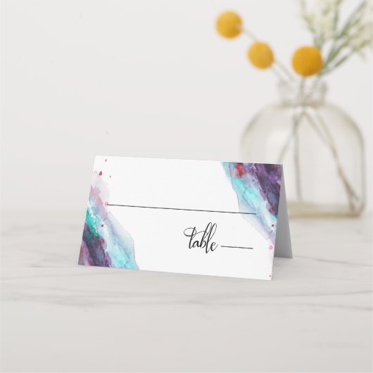 Carte De Placement Écriture manuscrite décontractée Typographie simpl (Devant)