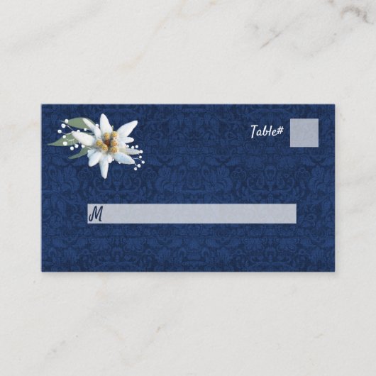 Carte De Placement Edelweiss Mariage Place (Devant)